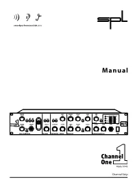Manual Channel One Model 9945