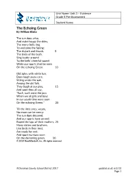 The Echoing Green by William Blake