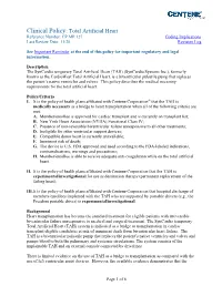 Total Artificial Heart Reference Number: CP.MP.127 Coding Implications Last Review Date: 11/20 Revision Log