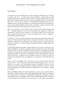 Trinity Physics – A.C.H. Cheung and G.L. Squires Isaac Newton