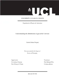 UNIVERSITY COLLEGE LONDON Understanding the Distribution Of