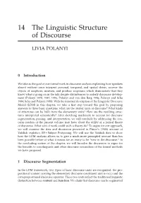 14 the Linguistic Structure of Discourse