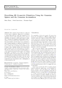 Describing 3D Geometric Primitives Using the Gaussian Sphere and the Gaussian Accumulator
