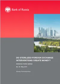 Do Sterilized Foreign Exchange Interventions Create Money?