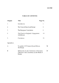 GS 1548 TABLE of CONTENTS Chapter Title Page No 1