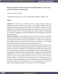 Preliminary Analysis of COVID-19 Academic Information Patterns: a Call for Open Science in the Times of Closed Borders