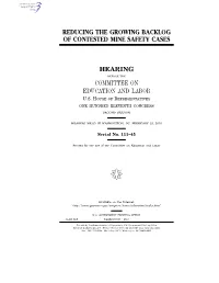 Reducing the Growing Backlog of Contested Mine Safety Cases