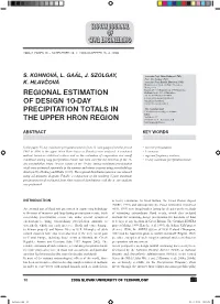 Regional Estimation of Design 10-Day Precipitation Totals in the