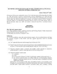 SEBI Guidelines on IFSC Dated 27Th March 2015