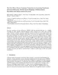 The Exit-Wave Power-Cepstrum Transform for Scanning Nanobeam Electron Diffraction: Robust Strain Mapping at Subnanometer Resolution and Subpicometer Precision