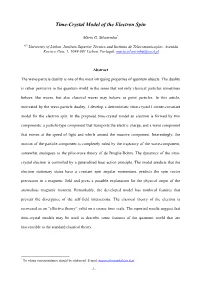 Time-Crystal Model of the Electron Spin