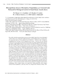An Armored Scale Released for Biological Control of Giant Reed, Arundo Donax