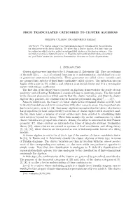 From Triangulated Categories to Cluster Algebras