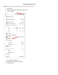 Please See Instructions on Clearing Browser Caches