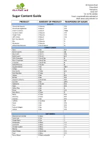 Sugar Content Guide