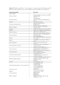 Table S2. Profiles, Specific for V. Cholerae Species., in Chromosome I and Chromosome II
