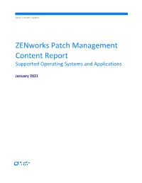 Zenworks Patch Management Content Report