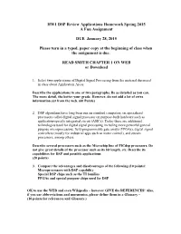 DSP Review Homework Spring 2000