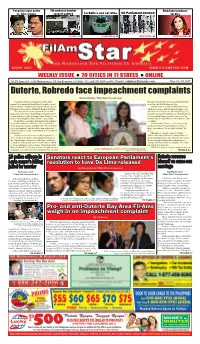 Duterte, Robredo Face Impeachment Complaints