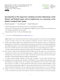 Investigation of the Long-Term Variations in Hydro-Climatology Of