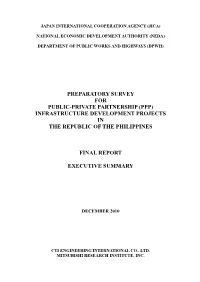 Ppp) Infrastructure Development Projects in the Republic of the Philippines