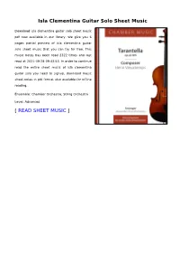 Isla Clementina Guitar Solo Sheet Music