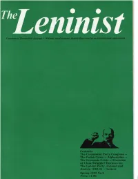 Leninist Communist Theoretical Journal — Spring 1982, Number Two