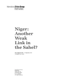 Niger: Another Weak Link in the Sahel?