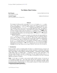 The Hidden Hubs Problem