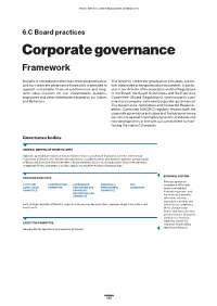 6.C Board Practices Corporate Governance Framework