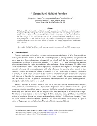 A Generalized Malfatti Problem
