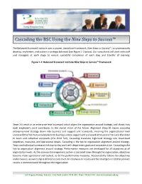 Cascading the BSC Using the Nine Steps to Success™