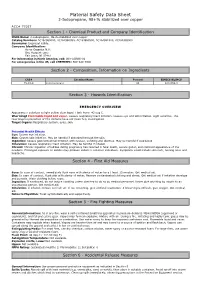 Material Safety Data Sheet