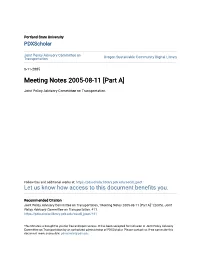 Meeting Notes 2005-08-11 [Part A]
