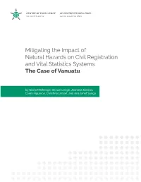 Mitigating the Impact of Natural Hazards on Civil Registration and Vital Statistics Systems: the Case of Vanuatu
