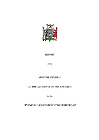 Report Auditor General on the Accounts of The