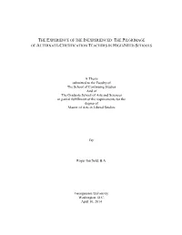 THE PILGRIMAGE of ALTERNATE-CERTIFICATION TEACHERS in HIGH-NEED SCHOOLS a Thesis Submitted