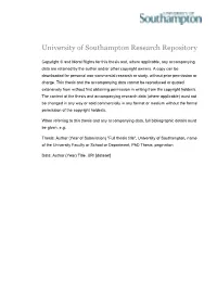 University of Southampton Research Repository
