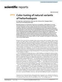 Color-Tuning of Natural Variants of Heliorhodopsins