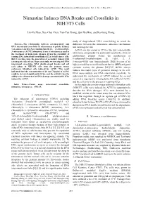 Nimustine Induces DNA Breaks and Crosslinks in NIH/3T3 Cells