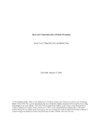 Short-Sale Constraints and A-H Share Premiums Kalok Chan*, Hung Wan Kot and Zhishu Yang First Draft: January 15, 2009 ___