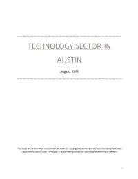 Technology Sector in Austin