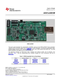 Ads1x20evm User's Guide