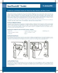 Gesttrack3d™ Toolkit