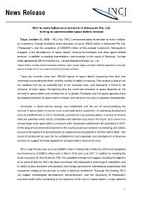 INCJ to Make Follow-On Investment in Astroscale Pte. Ltd. Aiming to Commercialize Space Debris Removal
