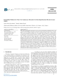 Permutation Methods for Chow Test Analysis an Alternative for Detecting Structural Break in Linear Models