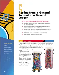 Posting from a General Journal to a General Ledger