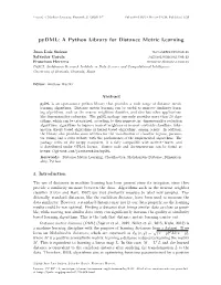 Pydml: a Python Library for Distance Metric Learning