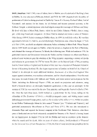 1 Swift, Jonathan (1667-1745), Man of Letters; Born in Dublin, Son of A