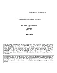 (2019–2023) MARCH 2019 This Document Was Prepared by Juan Carlos De La